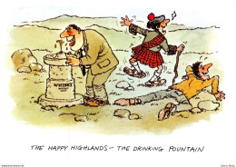 HUMOUR  - THE HAPPY HIGHLANDS - THE DRINKING FOUNTAIN - Cpm - Humour