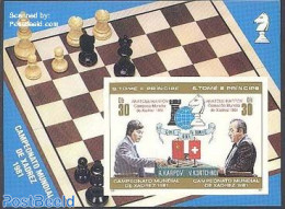 Sao Tome/Principe 1981 Chess Winners S/s (imperforated), Mint NH, Sport - Chess - Schaken
