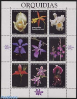 Sao Tome/Principe 1998 Orchids 9v M/s, Mint NH, Nature - Flowers & Plants - Orchids - Sao Tome En Principe