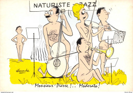 HUMOUR GRIVOIS - Illustration Signée Alexandre - Naturiste Jazz "Monsieur Pierre ! Moderato".. Cpsm GF - Humor
