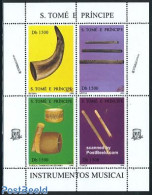 Sao Tome/Principe 1996 Music Instruments 4v M/s, Mint NH, Performance Art - Music - Musical Instruments - Muziek