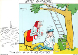 HUMOUR  - Illustration Signée Alexandre - Vertes Campagnes - " Tiens Bois, çà Va Te Remonter" Cpsm GF - Humor