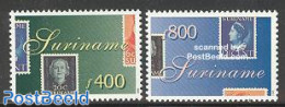 Suriname, Republic 1998 NVPH Show 2v, Mint NH, Stamps On Stamps - Stamps On Stamps
