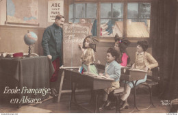 Militaria Patriotique - École Française En Alsace Cpa 1916 - Heimat