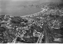 [64] Saint Jean De Luz - Vue Aérienne - Ensemble De Ciboure - Le Port - La Plage - Cpsm GF Dentelée ± 1950 - Saint Jean De Luz