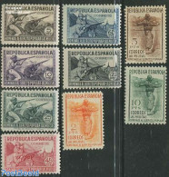 Spain 1938 Militia 9v, Unused (hinged) - Nuevos