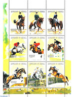 Senegal 1999 Horse Sports 9v M/s, Mint NH, Nature - Horses - Senegal (1960-...)