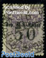 San Marino 1924 Segnatasse Vaglia 50c, Used, Used - Used Stamps