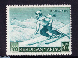 San Marino 1953 SPORTS/SKIING 1V, Mint NH - Neufs