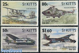 Saint Kitts/Nevis 1993 R.A.F. 4v, Mint NH, Transport - Helicopters - Aircraft & Aviation - Helicopters