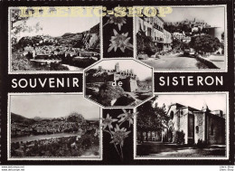[04] SISTERON - LA ROUTE DES ALPES -SOUVENIR EN 4 VUES - Cpsm GF Dentelée ± 1960 - Sisteron
