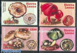 Sierra Leone 2000 Mushrooms 4v, Mint NH, Nature - Mushrooms - Champignons