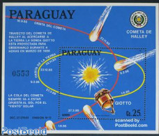 Paraguay 1986 Halleys Comet S/s, Mint NH, Science - Astronomy - Halley's Comet - Astrología