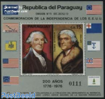 Paraguay 1975 US Independence S/s, Mint NH, History - American Presidents - US Bicentenary - Paraguay
