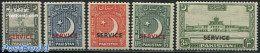 Pakistan 1949 On Service 5v, Unused (hinged) - Pakistán