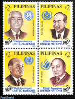 Philippines 1995 50 Years UNO 4v [+], Mint NH, History - United Nations - Philippines