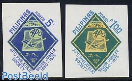 Philippines 1975 25 Years APO 2v Imperforated, Mint NH - Filipinas