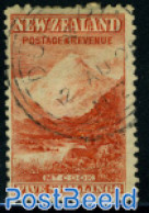 New Zealand 1899 5sh Orange-red, Used, Short Perf On Top, Used - Gebruikt