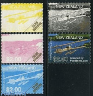 New Zealand 2001 Aircraft Colour Separation 4v+final Stamp, Mint NH, Transport - Aircraft & Aviation - Nuovi