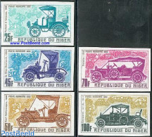 Niger 1969 AUTOMOBILES 5V IMPERF., Mint NH, Transport - Automobiles - Auto's
