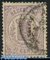 Netherlands 1875 2.5c Purple, Perf. 13.25 Large Holes, Used Stamps - Usati