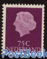 Netherlands 1954 75c Purple, Normal Paper, 1v With Number On Back, Mint NH - Ungebraucht