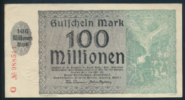 Banknote Notgeld Gutschein 100 Millionen Mark August Thyssen Hütte Hamborn Ss - Sonstige & Ohne Zuordnung