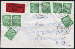 Bundesrepublik Deutschland, 1956, 183 (8), 185 (4), 185y(4), Brief - Sonstige & Ohne Zuordnung