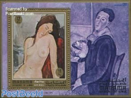 Manama 1971 Modigliani Painting S/s, Mint NH, Art - Modern Art (1850-present) - Paintings - Manama