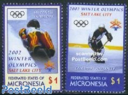 Micronesia 2002 Salt Lake City Olympics 2v, Mint NH, Sport - Ice Hockey - Olympic Winter Games - Jockey (sobre Hielo)
