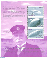 Maldives 2000 Zeppelin 3v M/s, Mint NH, Transport - Zeppelins - Zeppelins