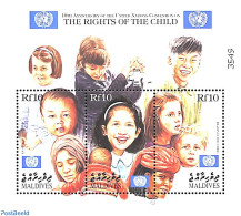 Maldives 1999 UN Children Rights 3v M/s, Mint NH, History - Various - United Nations - Justice - Maldiven (1965-...)