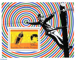 Madagascar 1976 Telephone Centenary S/s, Mint NH, Science - Transport - Telecommunication - Space Exploration - Télécom