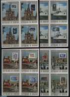 Burundi 1977 October Revolution 4x4v [+] Imperforated, Mint NH, History - Transport - Russian Revolution - Stamps On S.. - Stamps On Stamps