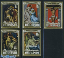 Burundi 1974 Easter 5v Imperforated, Mint NH, Religion - Religion - Art - Paintings - Other & Unclassified