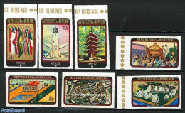 Burundi 1970 Expo 70 7v Imperforated, Mint NH, Various - World Expositions - Art - Modern Architecture - Other & Unclassified