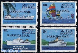 Barbuda 1984 Ships 4v, Mint NH, Transport - Ships And Boats - Boten