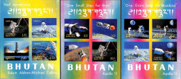 Bhutan 1969 Space 3 S/s, Mint NH, Transport - Space Exploration - Bhoutan