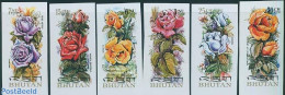 Bhutan 1973 Roses 6v Imperforated, Mint NH, Nature - Flowers & Plants - Roses - Bhutan