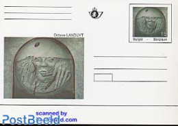 Belgium 1993 Postcard Octave Landuyt, Unused Postal Stationary, Art - Sculpture - Lettres & Documents