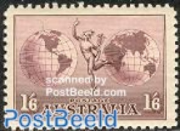 Australia 1934 Airmail Definitive No WM 1v, Mint NH, Religion - Various - Greek & Roman Gods - Globes - Maps - Unused Stamps