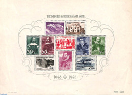 Angola 1948 300th Anniversary S/s, Mint NH, History - History - Angola