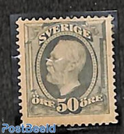 Sweden 1891 50o, Olivegrey, Stamp Out Of Set, Unused (hinged) - Ongebruikt