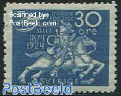 Sweden 1924 30o, Stamp Out Of Set, Unused (hinged), Nature - Horses - Ongebruikt