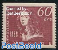 Sweden 1938 60o, Stamp Out Of Set, Mint NH, History - Kings & Queens (Royalty) - Women - Nuevos