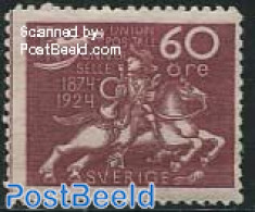 Sweden 1924 60o, Stamp Out Of Set, Unused (hinged), Nature - Horses - Ongebruikt