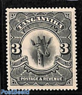 Tanzania 1922 3sh, WM Sidewards, Stamp Out Of Set, Unused (hinged), Nature - Giraffe - Tansania (1964-...)