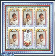 Lesotho 1982 Royal Baby M/s, Mint NH, History - Nature - Charles & Diana - Kings & Queens (Royalty) - Roses - Koniklijke Families