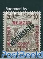 Hungary 1919 Szegedin, 20f, Stamp Out Of Set, Unused (hinged) - Neufs