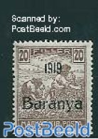 Hungary 1919 Baranya, 20f, Stamp Out Of Set, Unused (hinged) - Neufs